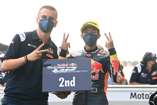 Touchakorn Make history Take 2nd Place on The Double Podium Moto GP Rookies Cup