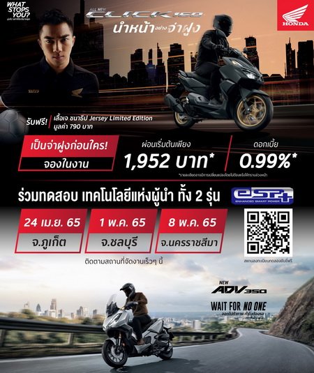 Honda Motorcycle Organized Test Ride All New Click160 and New ADV350 All Over Thailand